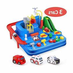 CubicFun Race Tracks for Boys Car Adventure Toys for 3 4 5 6
