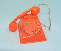 RARE Jouet ancien cadeau lessive BONUX TELEPHONE Rose/saumon